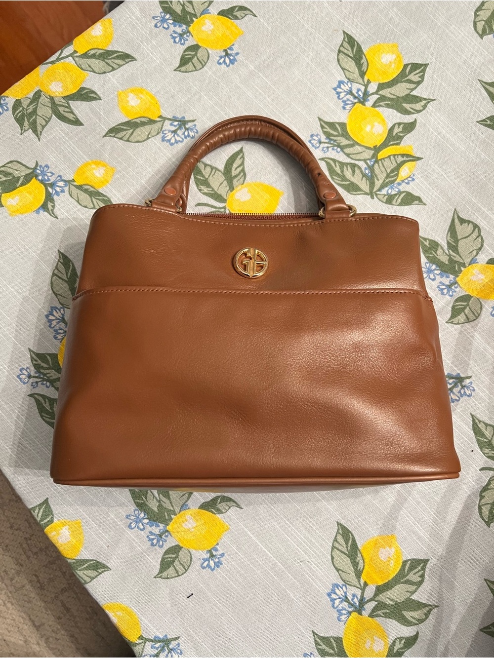 Giani Bernini Cognac Brown Mini Leather Satchel